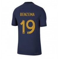 Echipament fotbal Franţa Karim Benzema #19 Tricou Acasa Mondial 2022 maneca scurta